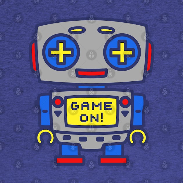 GAME ON primary robot by Red_Flare_Art